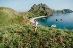hiking at padar island